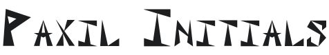 Paxil Initials Font Preview