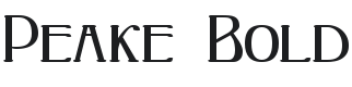 Peake Bold Font Preview