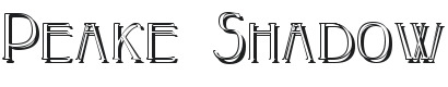 Peake Shadow Font Preview