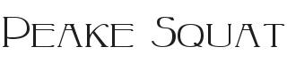 Peake Squat Font Preview