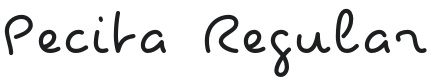 Pecita Font Preview