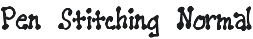Pen Stitching Font Preview