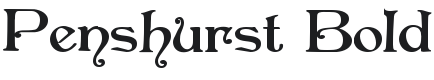 Penshurst Bold Font Preview