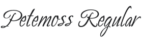 Petemoss Font Preview