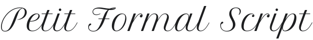 Petit Formal Script Font Preview