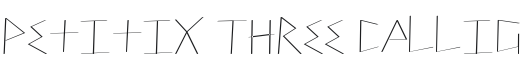 Petitix Three Callig Light Font Preview