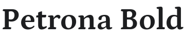 Petrona Bold Font Preview