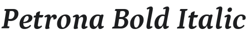 Petrona Bold Italic Font Preview