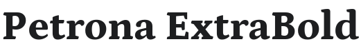 Petrona ExtraBold Font Preview