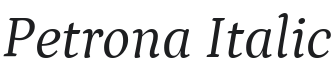 Petrona Italic Font Preview