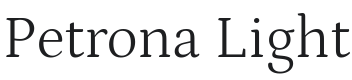 Petrona Light Font Preview