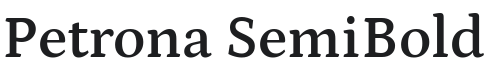 Petrona SemiBold Font Preview