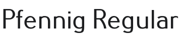 Pfennig Font Preview