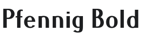 Pfennig Bold Font Preview