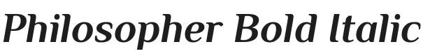 Philosopher Bold Italic Font Preview