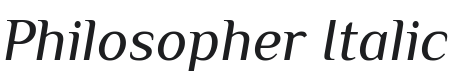Philosopher Italic Font Preview