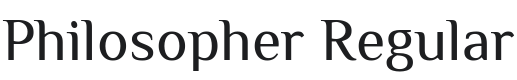 Philosopher Font Preview