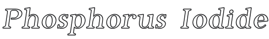 Phosphorus Iodide Font Preview