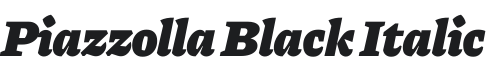 Piazzolla Black Italic Font Preview