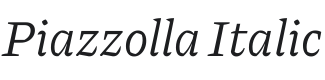 Piazzolla Italic Font Preview