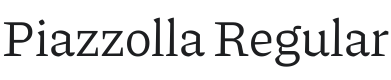 Piazzolla Font Preview