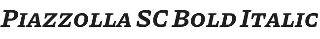 Piazzolla SC Bold Italic Font Preview