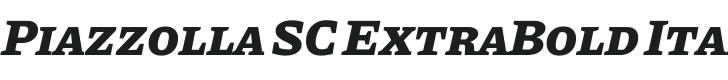 Piazzolla SC ExtraBold Italic Font Preview