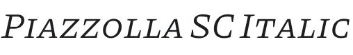 Piazzolla SC Italic Font Preview