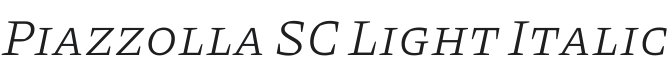 Piazzolla SC Light Italic Font Preview
