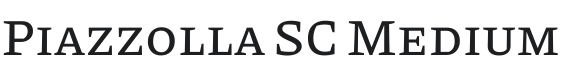 Piazzolla SC Medium Font Preview