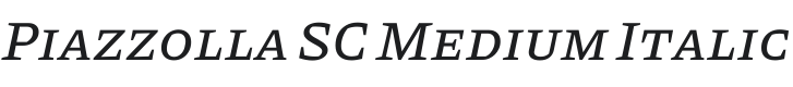Piazzolla SC Medium Italic Font Preview