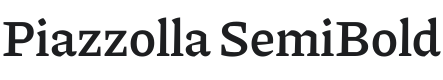 Piazzolla SemiBold Font Preview