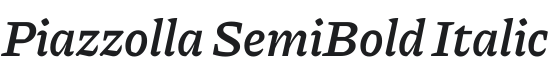 Piazzolla SemiBold Italic Font Preview