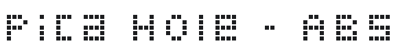 Pica Hole - ABS Font Preview