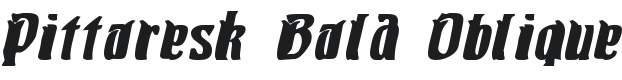 Pittoresk Bold Oblique Font Preview