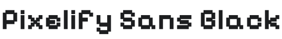 Pixelify Sans Black Font Preview