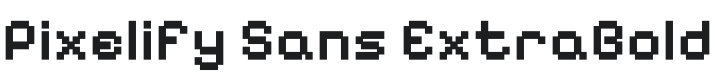 Pixelify Sans ExtraBold Font Preview