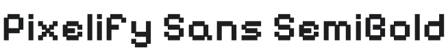 Pixelify Sans SemiBold Font Preview