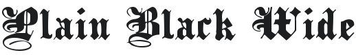 Plain Black Wide Font Preview