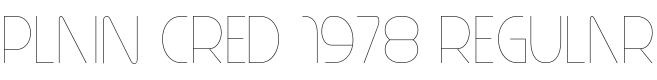 Plain Cred 1978 Font Preview