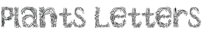 Plants Letters Font Preview