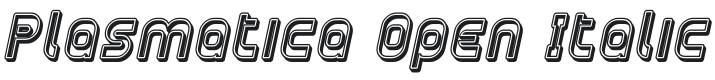 Plasmatica Open Italic Font Preview