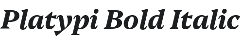 Platypi Bold Italic Font Preview