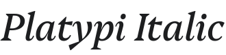 Platypi Italic Font Preview