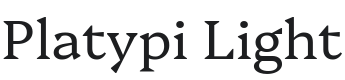 Platypi Light Font Preview