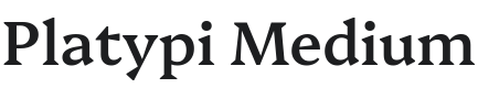 Platypi Medium Font Preview