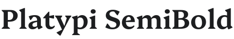 Platypi SemiBold Font Preview