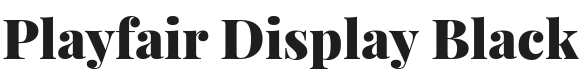 Playfair Display Black Font Preview