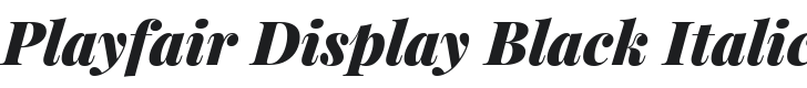 Playfair Display Black Italic Font Preview