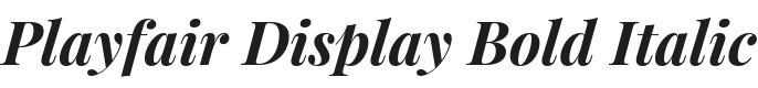 Playfair Display Bold Italic Font Preview